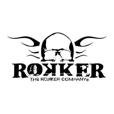 Logo von The Rokker Company in schwarz auf weissem Hintergrund